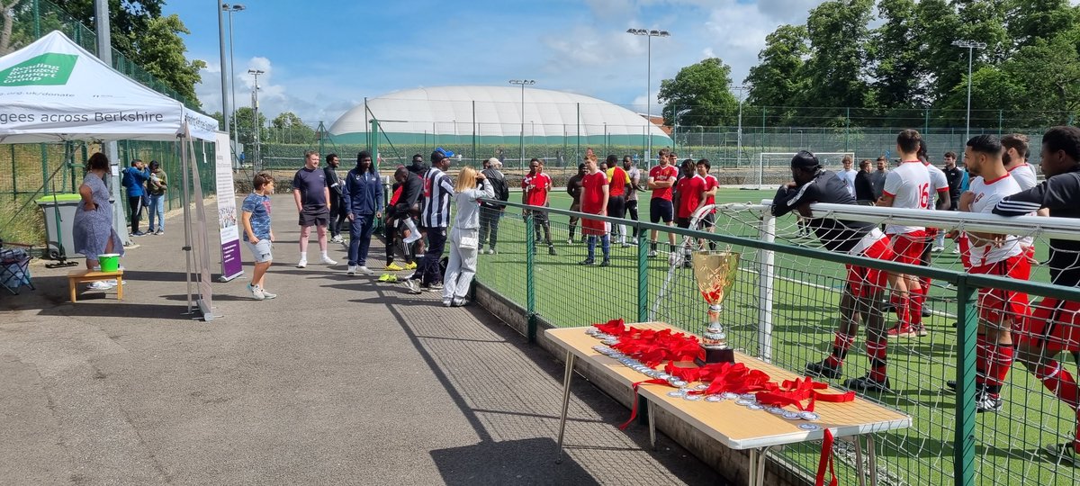 Refugee Support Group 🧡 (@readingrefugees) on Twitter photo So here we are, at the kick off of the Reading Community Cup tournament. Sanctuary Strikers v. Give Back United part of our <a href="/RefugeeWeek/">Refugee Week 🧡</a> celebrations. Thank you to <a href="/UniofReading/">Uni of Reading</a> for hosting and <a href="/J_S_Foundation/">JohnSykesFoundation</a> for supporting. Kick off!
#RefugeesWelcome
<a href="/ReadingCos/">Reading CoS</a> So here we are, at the kick off of the Reading Community Cup tournament. Sanctuary Strikers v. Give Back United part of our <a href="/RefugeeWeek/">Refugee Week 🧡</a> celebrations. Thank you to <a href="/UniofReading/">Uni of Reading</a> for hosting and <a href="/J_S_Foundation/">JohnSykesFoundation</a> for supporting. Kick off!
#RefugeesWelcome
<a href="/ReadingCos/">Reading CoS</a>