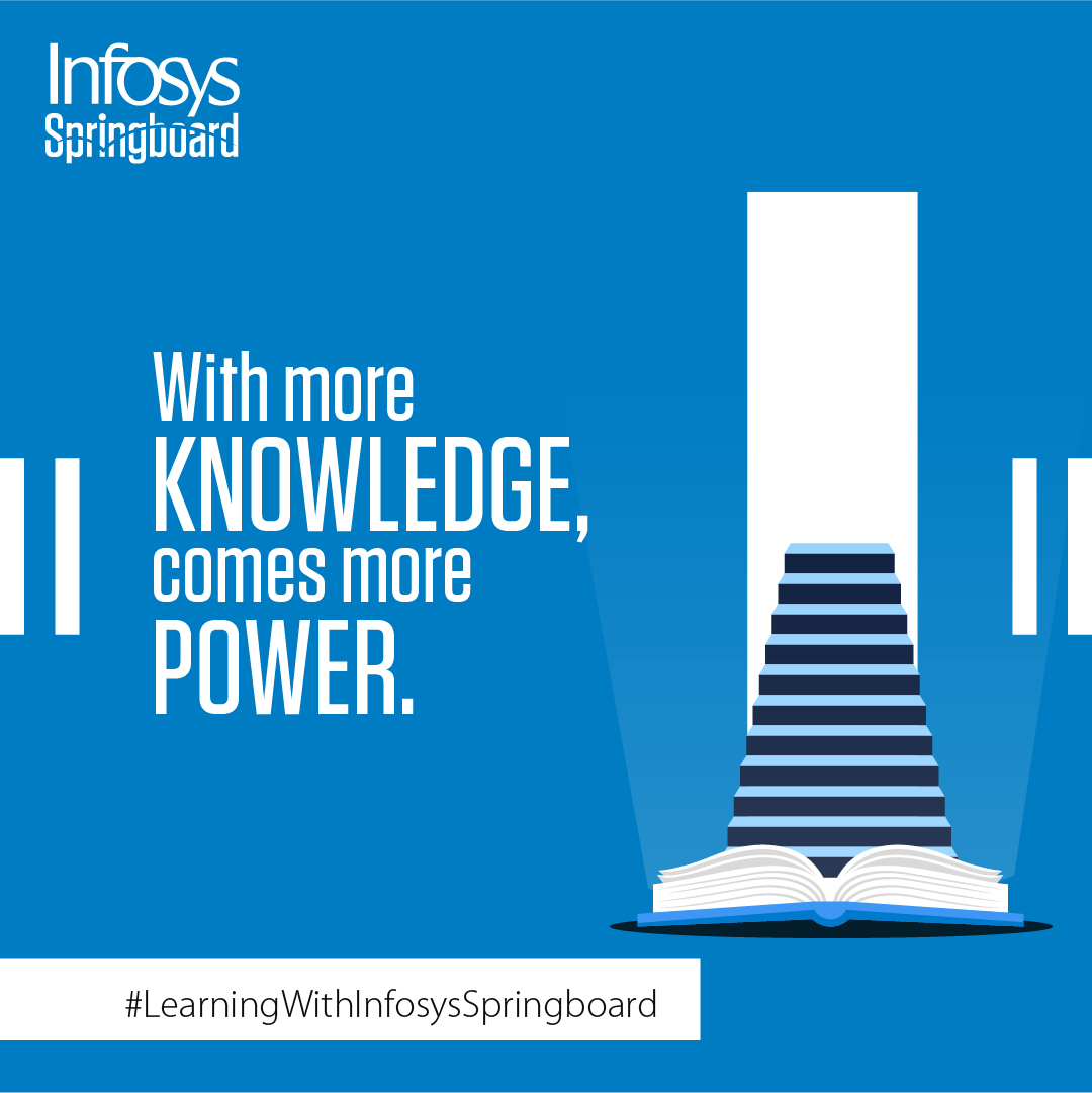 InfySpringboard's tweet photo. The best investment in life is 'Knowledge'. The more you invest in it, the more career growth you get in return. It opens the door for opportunities, achievements, success, and wealth..
#NavigateYourNext #LearnWithInfosysSpringboard #SkillUpWithInfosys https://t.co/wBnDS0W9bW