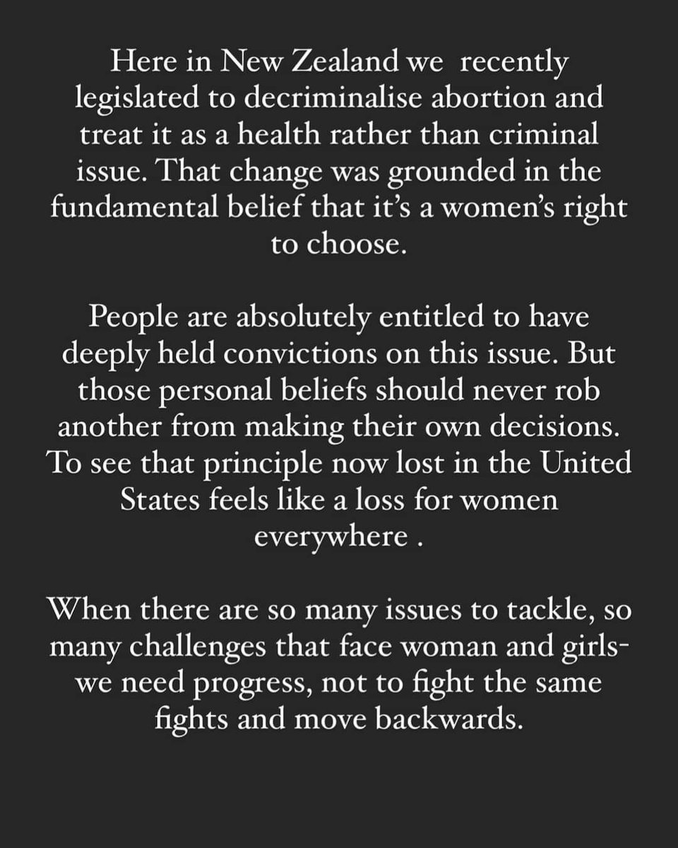 💧Maria Sofi (@mariasofi) on Twitter photo From Jacinta Ardern, Prime Minister of New Zealand.
#RoeVsWade #RoeVWade From Jacinta Ardern, Prime Minister of New Zealand.
#RoeVsWade #RoeVWade