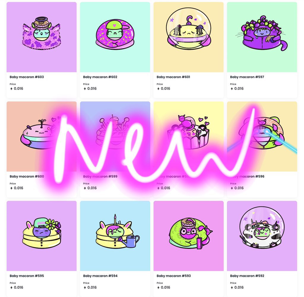 🔥 BOOM 💜 NEW 12 FRESH DROPS 💜

Collection «Baby Macaron» 🍪🌸
@BabyMacaronNFT 

🌟 Price: 0.016 $ETH 💎💎
🌟 Owners: 157
🌟 Sold: 238
🌟 T. Volume: 1.4 ETH
🌟 GIFTs: 40

‼️ Buy 2 Baby Macaron 🍪🍪 + 1 GIFT Baby Macaron 💝🍪🥳

opensea.io/collection/bab…

#NFTCommunity #NFT
