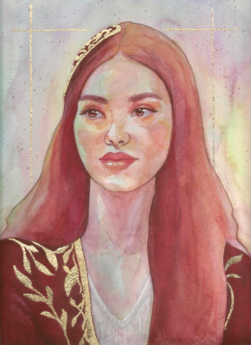 Watercolor portrait of a girl in Georgian traditional costume🧡

#georgiancostume #watercolor #watercolorart #watercolors #aquarel #portraitillustration #watercolorartist