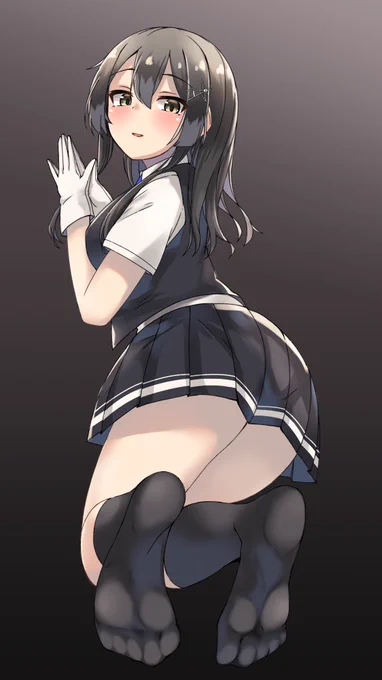 ワンドロで描いた親潮を清書しました 
