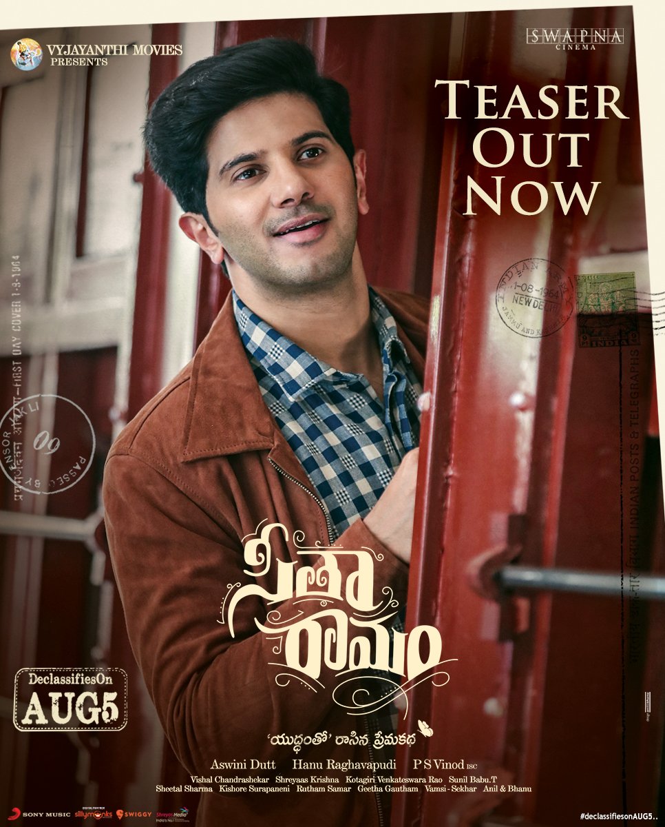VyjayanthiFilms's tweet photo. The magical tale of Sita and Rama’s undying love #declassified ❤️

#SitaRamamTeaser: https://t.co/72jye9H0c7

#SitaRamam @dulQuer @mrunal0801 @iamRashmika @iSumanth @hanurpudi @Composer_Vishal @VyjayanthiFilms @SwapnaCinema @SonyMusicSouth
#SitaRamamFromAug5 https://t.co/AIWijqW63E