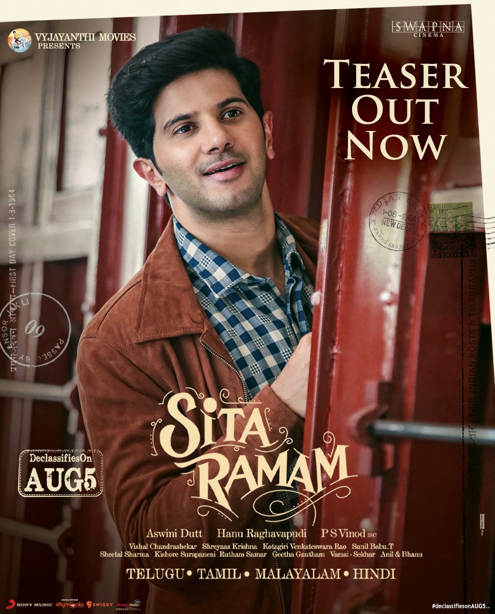 VyjayanthiFilms's tweet photo. The magical tale of Sita and Rama’s undying love #declassified ❤️

#SitaRamamTeaser: https://t.co/72jye9H0c7

#SitaRamam @dulQuer @mrunal0801 @iamRashmika @iSumanth @hanurpudi @Composer_Vishal @VyjayanthiFilms @SwapnaCinema @SonyMusicSouth
#SitaRamamFromAug5 https://t.co/AIWijqW63E