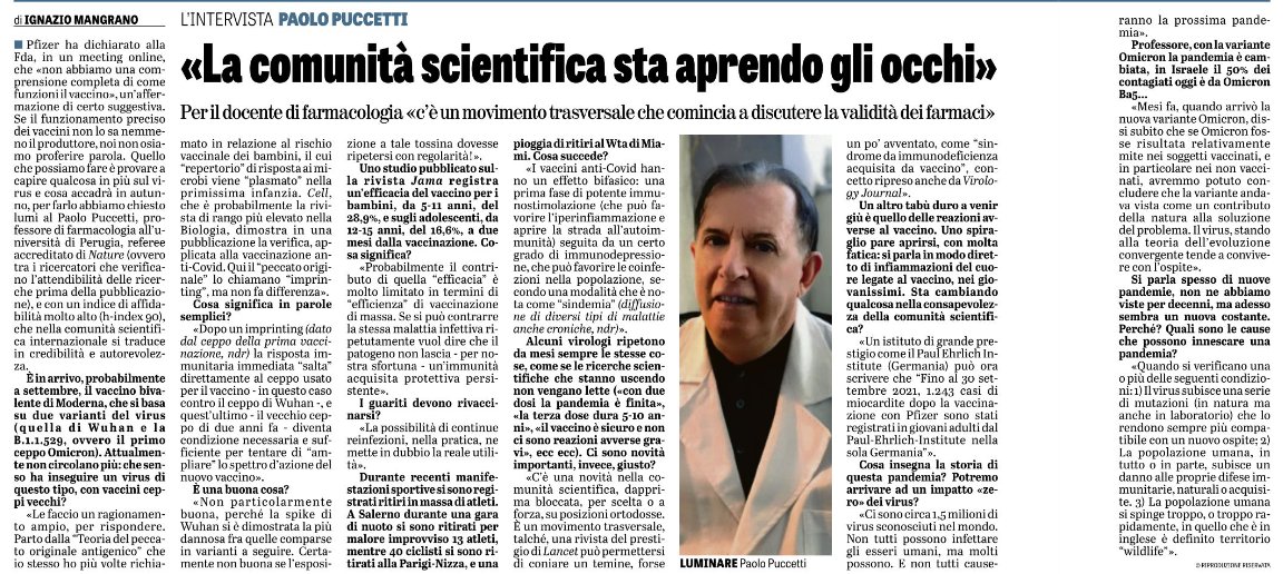 OrtigiaPR on Twitter &quot;SURREALE Pfizer&quot;non abbiamo una comprensione