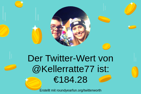 Mein Twitter-Wert ist: €184.28

Finde deins mit funaroundy.me/twitterworth?l…

⠀