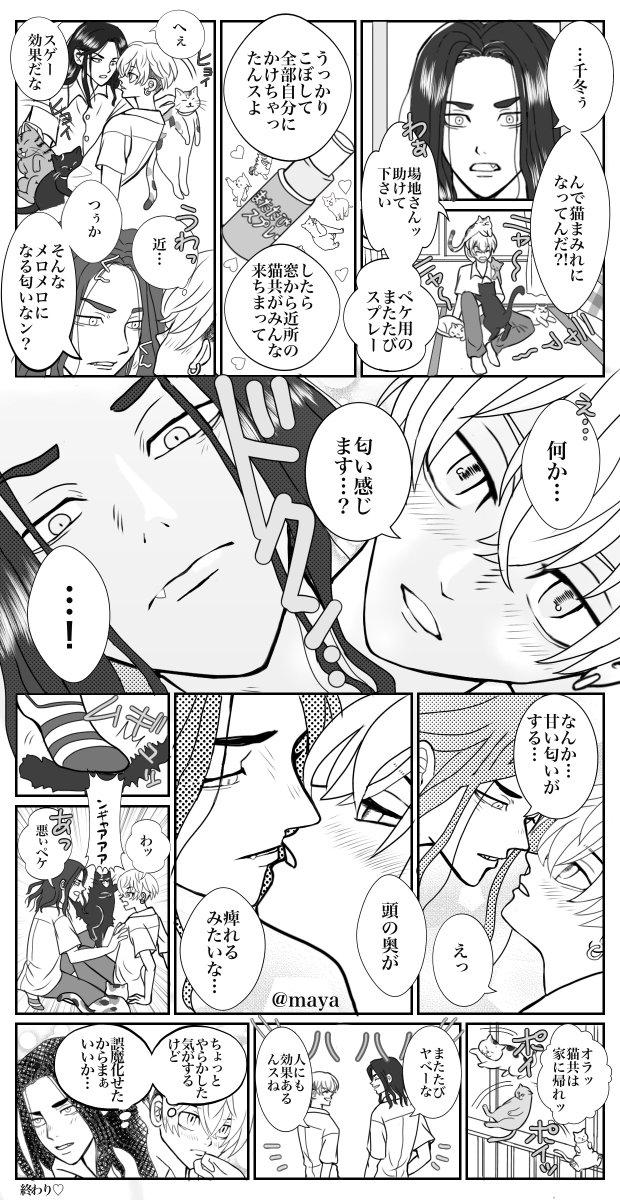 #ばじふゆワンウィーク
お題「やらかし」
まだ知り合って日が浅い 無自覚のばじふゆ🐺❄️
(マタタビは人には無効果デス🥹) 