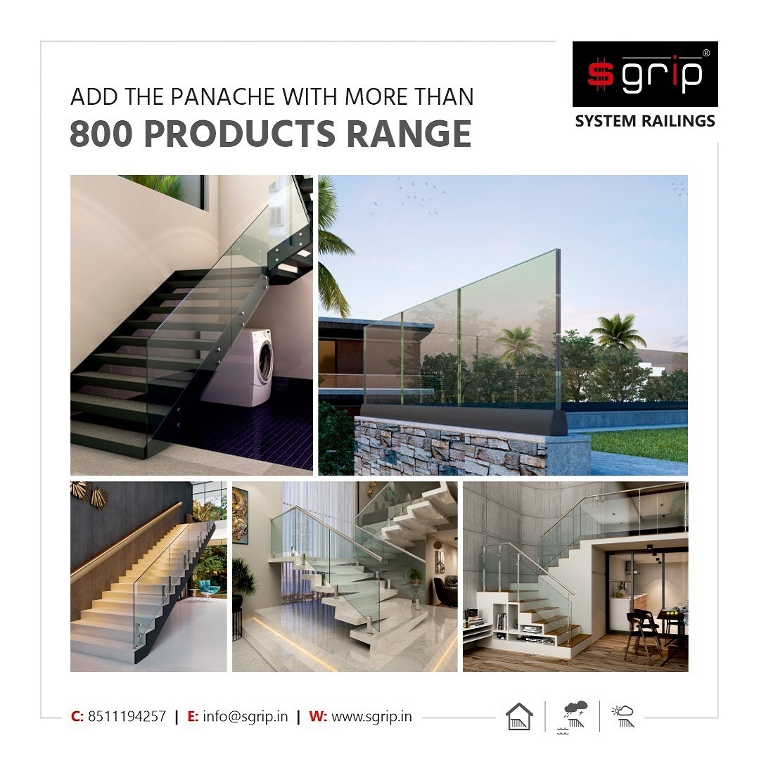 HardwareSamachr's tweet photo. Add the Panache to your home with Glass Railing chosen from 800 railing product ranges of @sgriprailing!
#SGriprailings #SGrip #railingsystems #handrails #railingsolutions #railings #commercialrailings #aluminumrailing #Sgriprajkot #interiordesign #architecturalfittings #interior https://t.co/ElqKRWZRNn