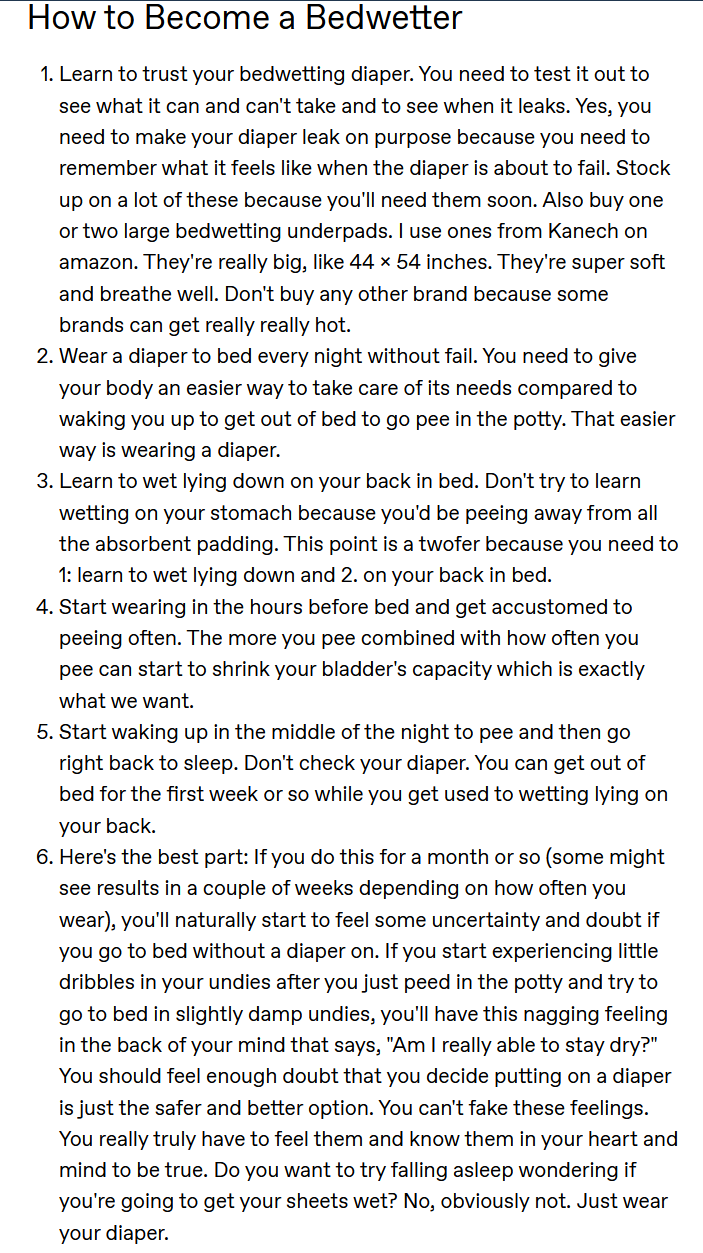 Ashley on Twitter "Here's how you can a bedwetter! Hope you