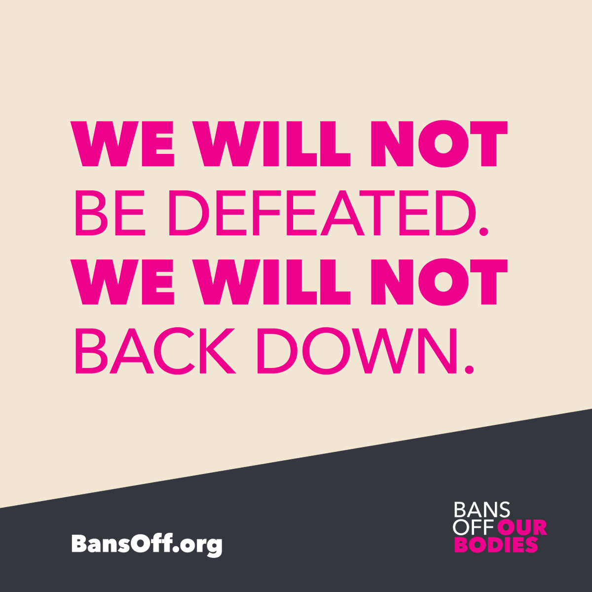 PPFA's tweet photo. Know this: We will never stop fighting to get you the care you need. We can’t and we won’t back down. https://t.co/o7j0az715F