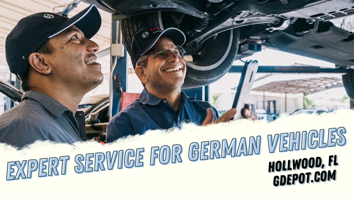We are an independent automotive repair shop offering service and repairs exclusively for Volkswagen, Audi, Mercedes-Benz, BMW, Mini Cooper, and Porsche vehicles. 
(954) 329-1755
GDepot.Com
#hollywoodfl #autorepairshop #bmw #porsche #audi #vw #mini #wefixgermancars