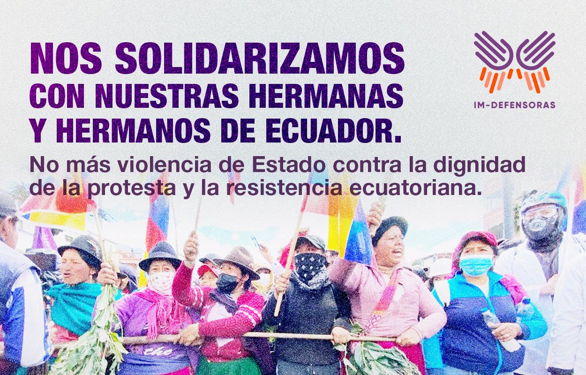 ⚠️Se cumplen 12 días de movilizaciones en Ecuador y las acciones represivas del gobierno de Guillermo Lasso contra el movimiento indígena organizado en la CONAIE, han derivado en 64 reportes de graves violaciones de DDHH: 5 asesinatos y cientos de heridos y detenciones.[SIGUE🧵]