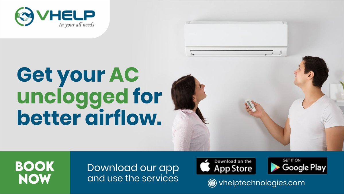 VHelpHomeServi1's tweet image. Installing AC is not everything. You need to occasionally clean it too. Expansion of dust and other gunk over time might clog the dust or stop smooth airflow. #downloadapp 
bit.ly/3LCKLYH

#acrepair #acservices #homeservices #vhelp