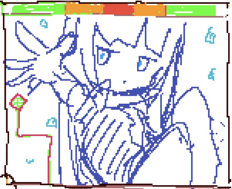 例のQIXもどきでひん剥かれる予定の人達。のラフ。 