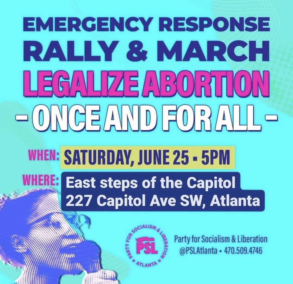 NorthProtest's tweet image. Saturday June 25

12pm -ATHENS - 105 College Ave
5pm - ATL - CNN Center
5pm - ATL - Capitol East steps