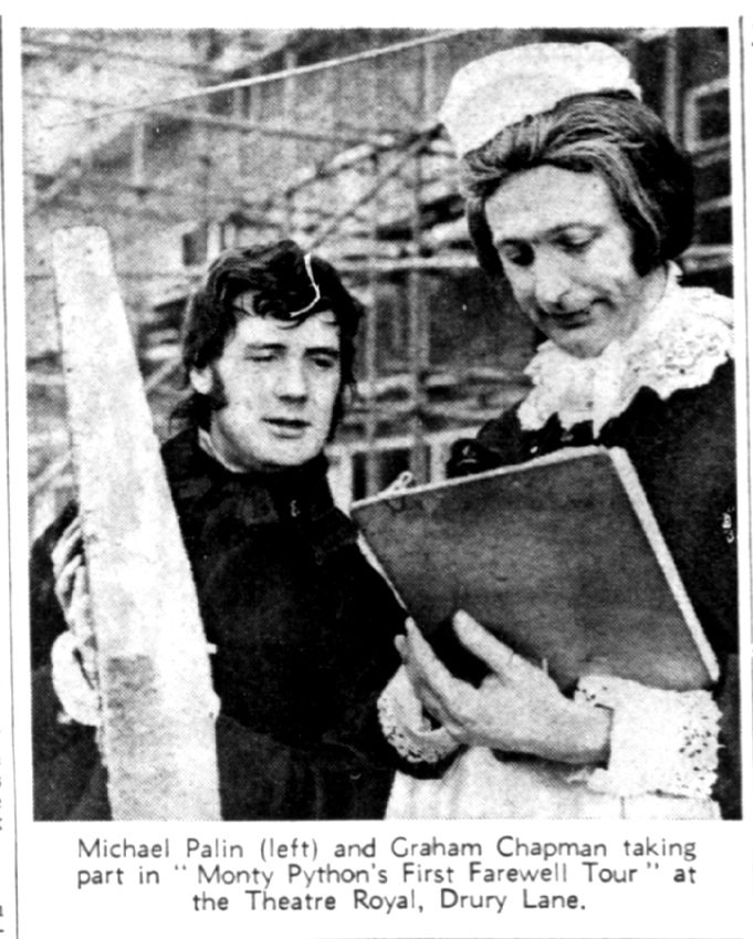 JonTrevithick's tweet image. Monty Python Live at
Drury Lane in London,1974