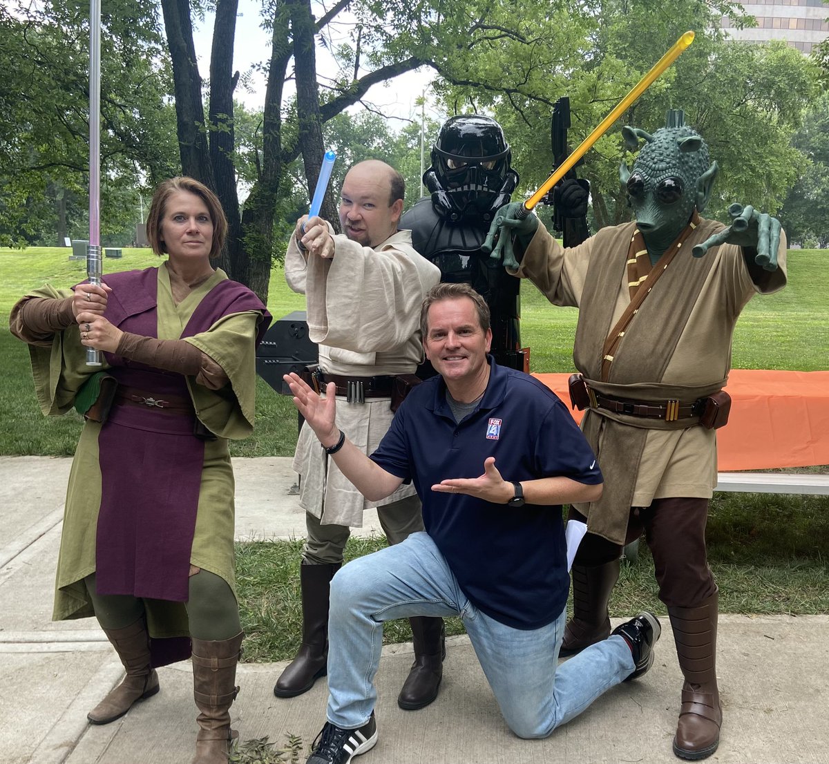 PatMcGFox4KC's tweet photo. The Force is with us!!! So honored to MC 15th Annual KC Vision Walk!! #VisionWalkStrong @fox4kc https://t.co/7JnbN88Sk3