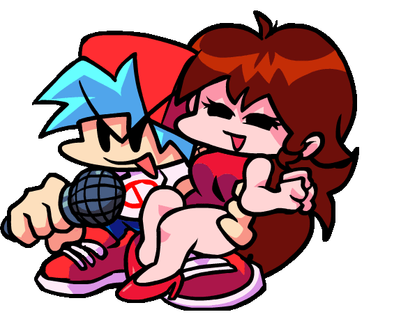 FNFChallengeBot's tweet image. Boyfriend and Girlfriend challenged Tsuraran to a rap battle!