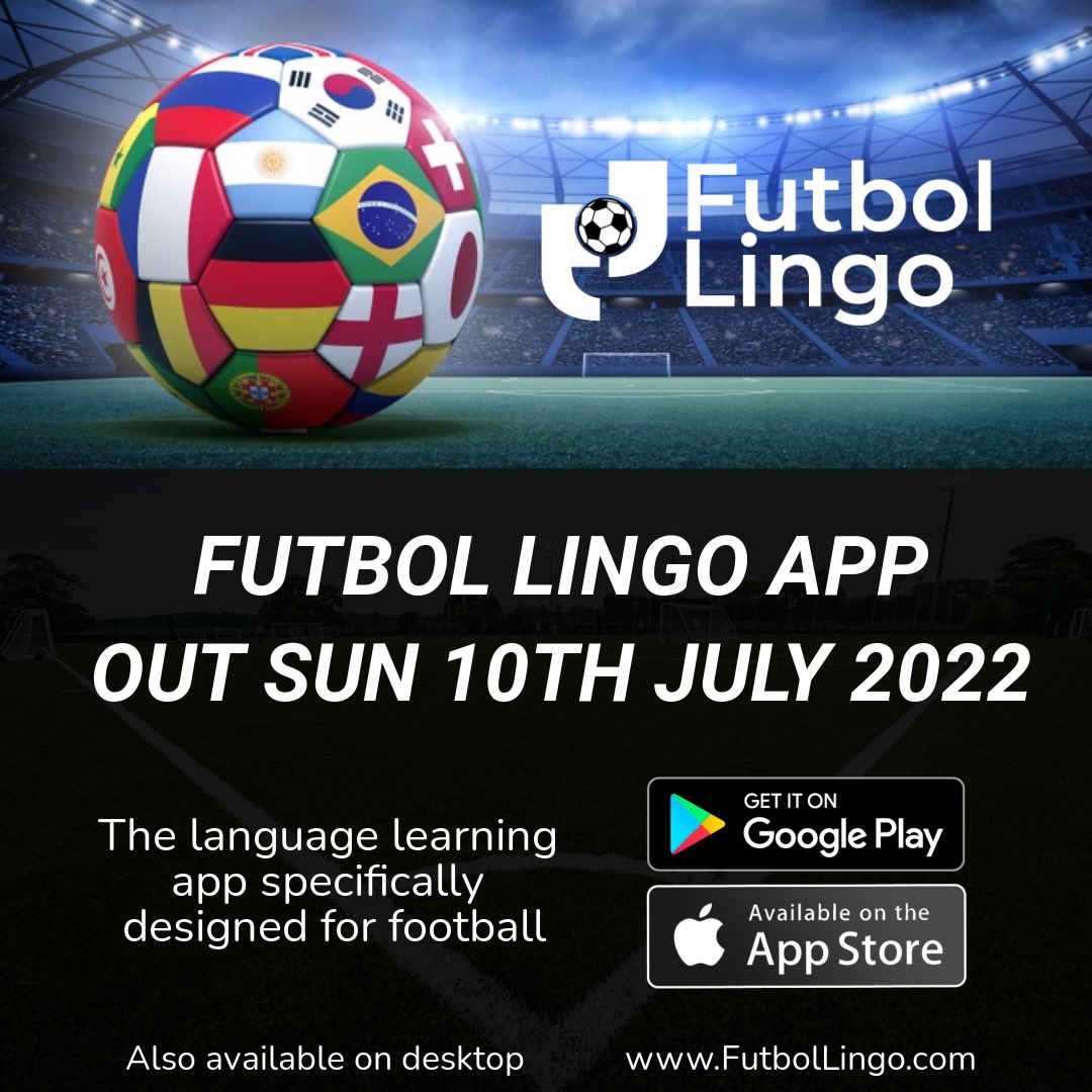 FutbolLingoApp's tweet photo. 🚀🗣 LAUNCH ANNOUNCEMENT

We are delighted to announce the @FutbolLingoApp will be available for download in just 15 days time ahead of the 2022/23 season 🗓⚽️

To be the first to download the App register: https://t.co/TdLwpL4iHV 📲

For full info visit https://t.co/2oaN49ok7O https://t.co/32t6ErsTJY