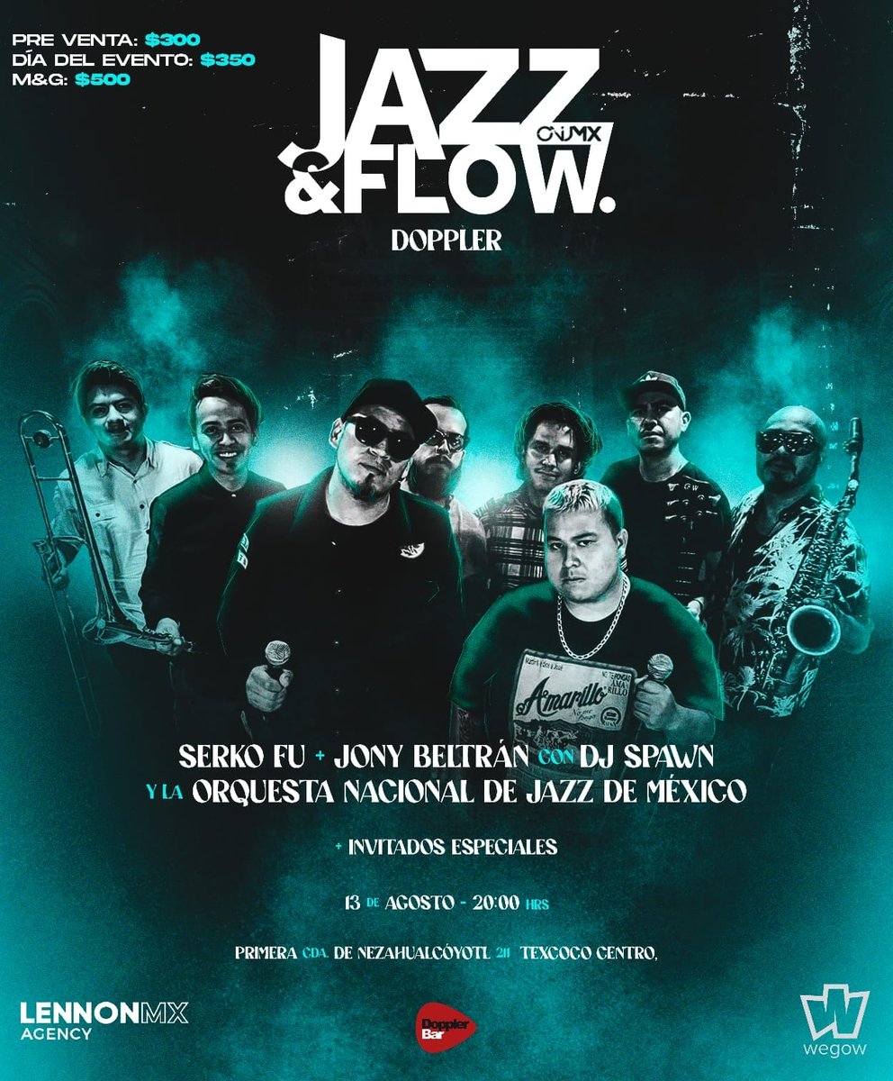 MarySolPacheco's tweet photo. En #agosto arranca la gira del Jazz & Flow y tienen que caerle a echar coto, si o si.
🔥@ONJMX @SerkoFu @JonyBeltran_ #DJSpawn 🔥
¡Allá los vemos! https://t.co/EgGwspsvLA