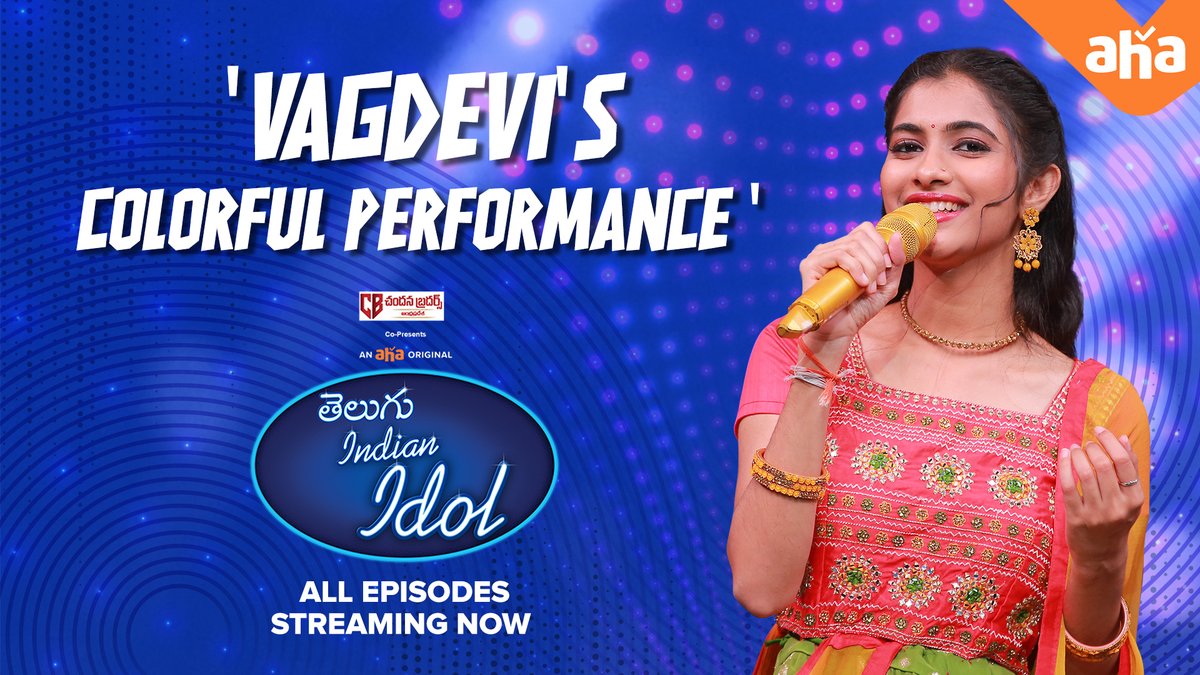 ahavideoIN's tweet photo. Tana paata tho #TeluguIndianIdol stage ni rangulatho nimpesina Vagdevi 🤩
#MegaFinale and all episodes Streaming Now.
▶️https://t.co/jZ4cAuVUOP
@MusicThaman @MenenNithya @singer_karthik @Sreeram_singer @fremantle_india #ChandanaBrothers https://t.co/XCMG6bEgDD