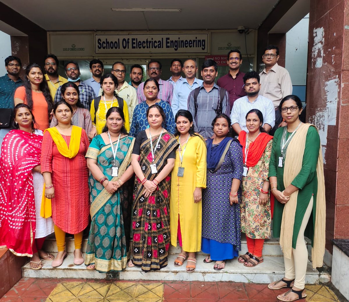 KiitSoee's tweet photo. This group picture symbolises solidarity in sharpening the skills of faculty members by the annual Faculty Development Programs (FDPs) of SOEE-KIIT. Train the trainer is the motto of our FDPs.
#electricalkiit 
#kiituniversity https://t.co/oOdGxjIWCn
