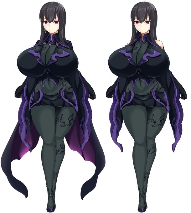 オリキャラのアンジェラちゃんの立ち絵を並べたバージョン。
#創作イラスト 