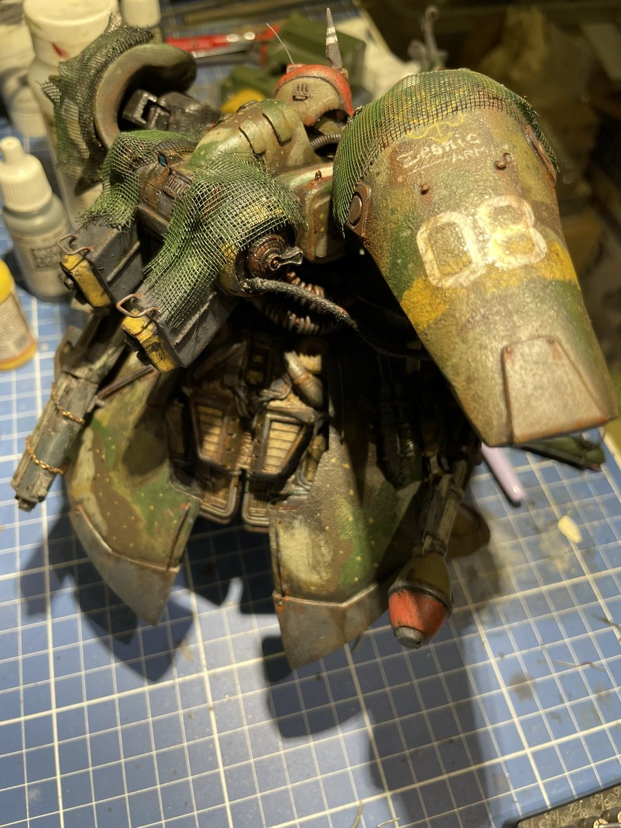 MassimoVallery's tweet photo. I love the raw and military style of this goblin, make him line up with the tiger at the gates of bastogne, it works #kamehousestudio #kazuhisakondo #resinkit #modelkit #gunplabuildersveneto #ipms #vallejiocolor #liquitexcolor #diorama #goblin #tiger #massimovallery https://t.co/7AmliZlJ7j