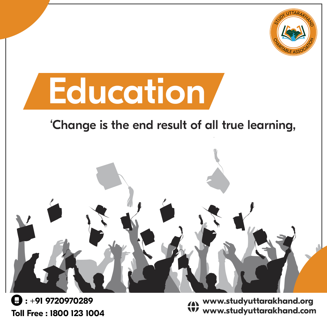 study_uk2022's tweet photo. Change is the end result of all true learning.
#eduaction #educationlearning #educationfirst #educationforall #educationforlife
For More information call us on:-
📲 18001231004, +91-9720970289
🌐 Visit :- https://t.co/dmhUPQmO3H
📩 info@studyuttarakhand.com https://t.co/TLEkDeU3mP