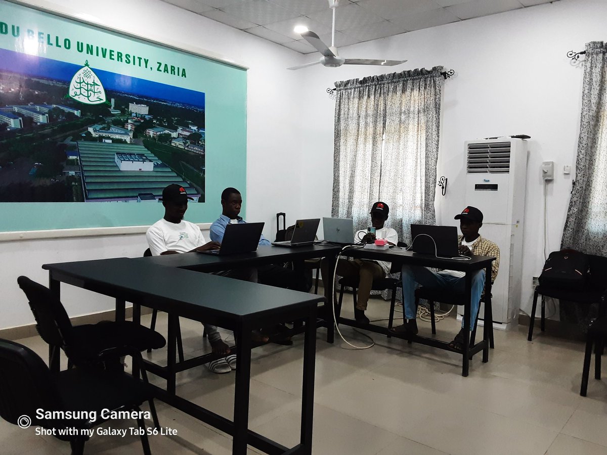 Just Concluded...Live Streaming of the Global Finals 2021-22.
Team Nigeria 2 (ABU) &amp; 1 (UniPort) won the GRAND PRIZE in the NETWORK Track
Team Nigeria 1 (ABU) took FIRST Position PRIZE  in the CLOUD Track
Frame 3: Some of our boys while watching the Live Stream