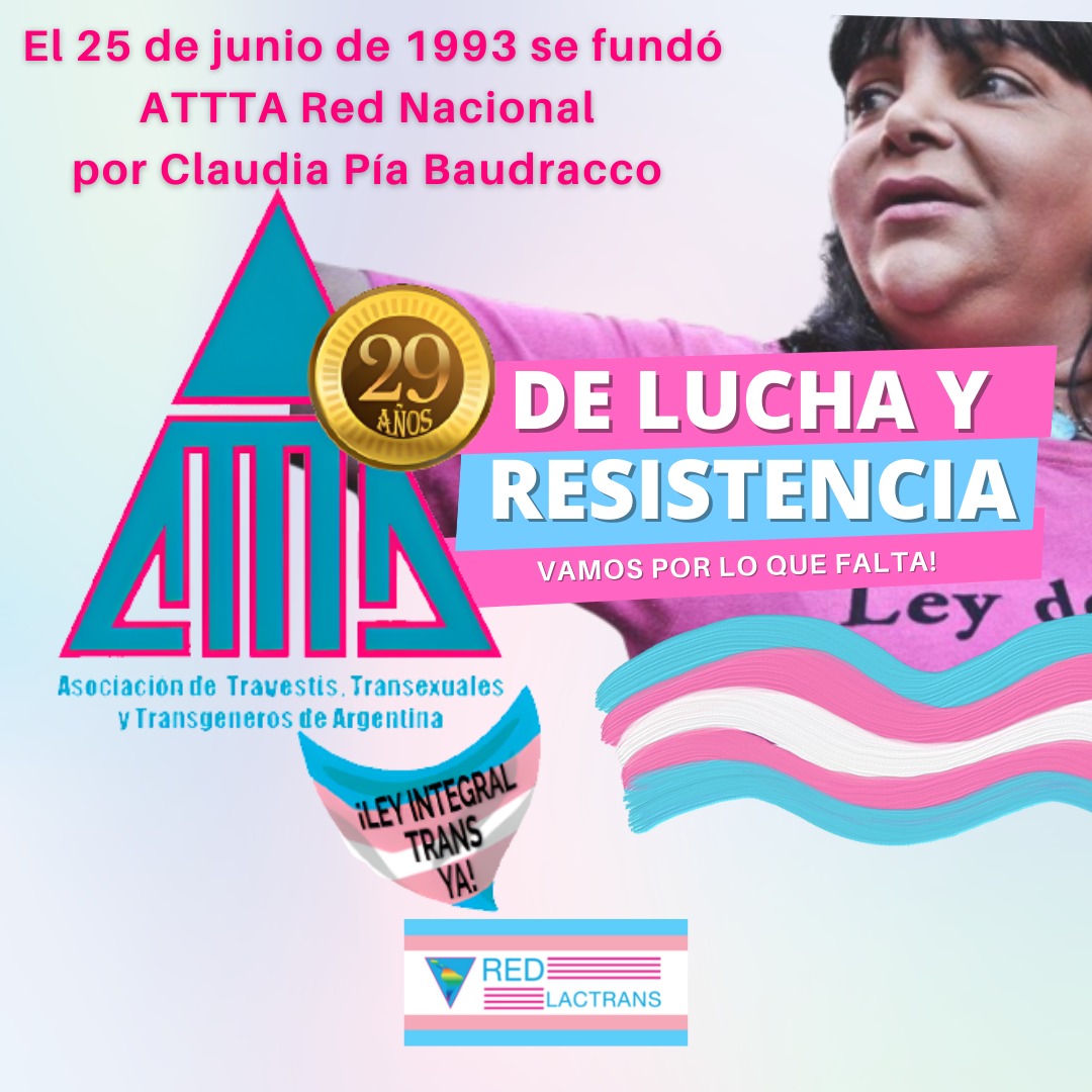 Seguimos resistiendo por la ampliación de derechos para nuestra población trans en Argentina.
Ahora #VamosPorLoQueFalta por una ley de máxima #LeyIntegralTransYa Para que nadie quede atrás 🏳️‍⚧️ #atttarednacional #somosredlactrans