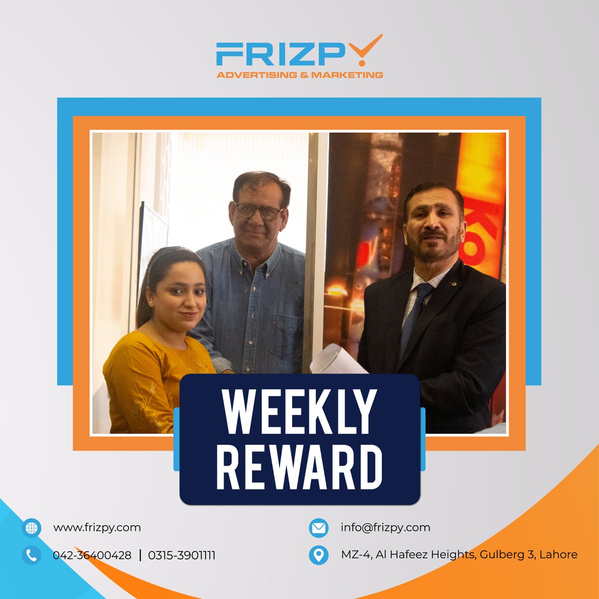 frizpy36o's tweet photo. Frizpy values and appreciates its #employees’ hard work in the most possible ways. #Frizpy gives a handsome amount of checks to its employees who sell #SMDs every week. So far, Frizpy’s #hard_working employees have sold out hundreds of SMDs throughout #Pakistan. https://t.co/plWfJYz2ed