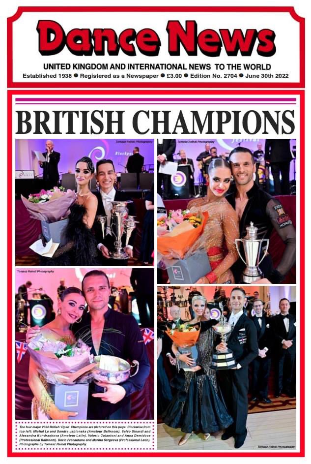 Four NEW BRITISH CHAMPIONS enter the history books. 
The 96th British Open Blackpool Dance Festival was a truly memorable event. 
 
Dance News  

#britishopen #blackpooldancefestival #latin #ballroom #amateur #professional #