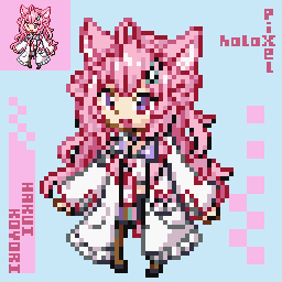 ぴくせるほろっくす実験してたらカクカクになっちゃった博衣こより#こよりすけっち #ドット絵 