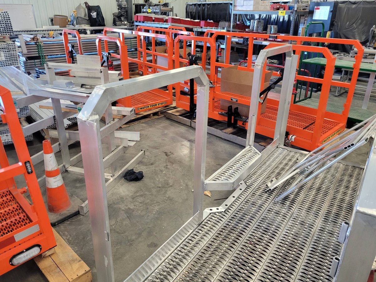 TMAtrucks's tweet image. Would you look at that? A little chaos on the shop floor means more  safety is heading to a work zone near you!  Thanks to our awesome customers for Protecting What Matters.  Call today to get your Mobile Work Platform for Traffic Control.  800-388-6884.