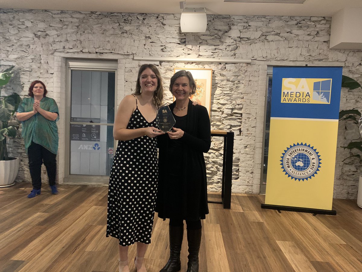 PercyKaren's tweet photo. And now for ..... @withMEAA’s #SAMediaAwards’ Journalist of The Year! Which goes to ..... @gabby_marchant from the ABC. Her FIFTH award. In each of her awards tonight, the judges have noted her sensitivity, her ethics and great storytelling. Amazing public interest journalism! https://t.co/7oLPvcelrL