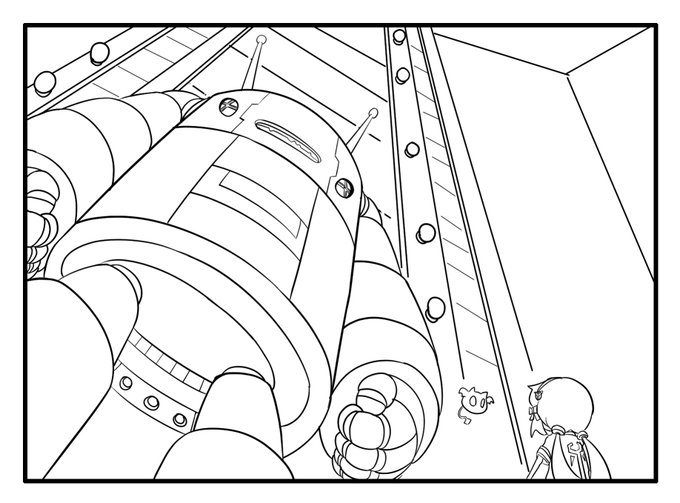 ファンボ原稿進捗 来週予定通り1p追加できそうですー
かっちょいいロボットが描けた 