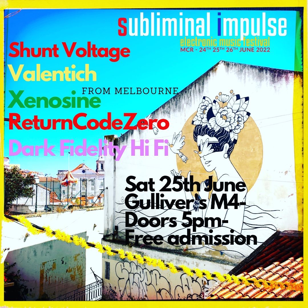 Starts at 5pm today. Free admission #electronicmusic #livemusic #synthwave