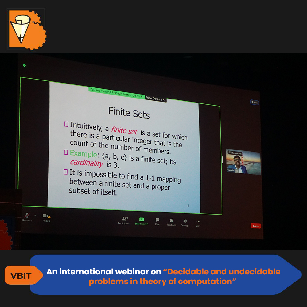 VBITHYD's tweet photo. Department of CSE organised An international webinar on “Decidable and undecidable problems in theory of computation”, addressed by Prof Prasad Chetti
Visit us: https://t.co/FCg3n6nAQD
#VBIT #DepartmentofCSE #CSE #InternationalWebinar #Webinar #Decidable #undecidable #computation https://t.co/nIHBE7R22p