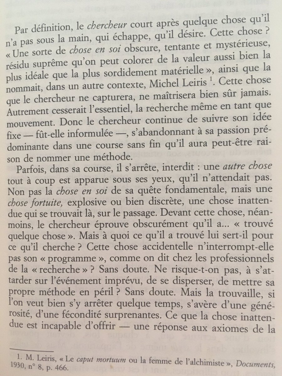 Cutralla's tweet photo. Une belle définition de la #recherche (du #chercheur), par #DidiHuberman.
#Phasmes @EdeMinuit https://t.co/OXZyLZG5Dq