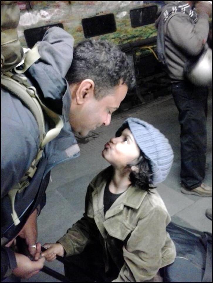 37VManhas's tweet photo. Dec 2013 Manna seeking promise from her father 
LT COL SANKALP KUMAR 
24 PUNJAB 
to come back soon at Patna railway station when he was leaving to join his Unit in J&amp;K.
SANKALP immortalized on 5 Dec 2014 leaving unfulfiled promise to Manna.
Let’s bless Manna on her birthday today https://t.co/0V2nKebseU