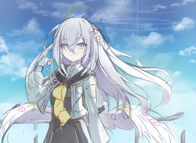 ブルアカっぽい背景の効果がとても良いwip 