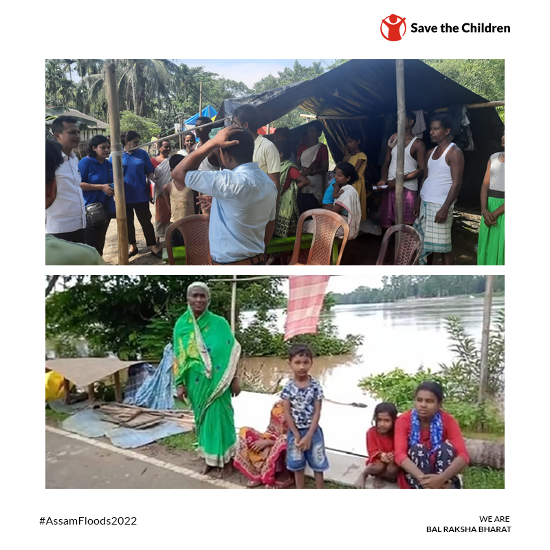 balrakshabharat's tweet photo. Worrying images coming in from Assam as the state faces unprecedented levels of flooding this year. We're responding to #AssamFloods2022 crisis and will be reaching 10k households and 20k children in the five worst-hit districts: Darrang, Dhemaji, Majuli, Morigaon and Nagaon. 1/2 https://t.co/GDjGbxPJWJ