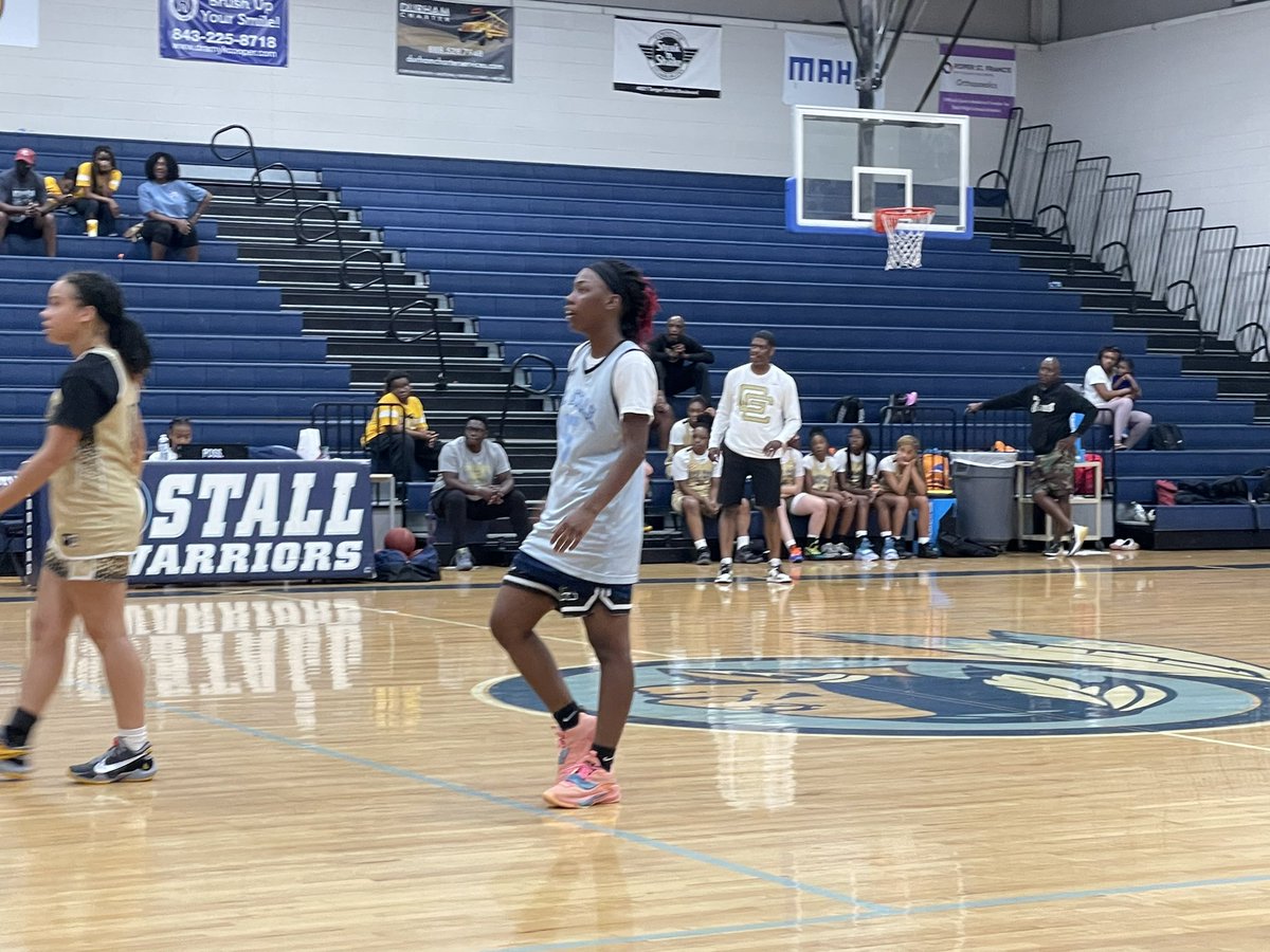 Charleston Southern University Team Camp. Taking in the action over at Stall HS. Stall vs Goose Creek to start the day. #PrepGirlsHoops #SwannysRoundballReview