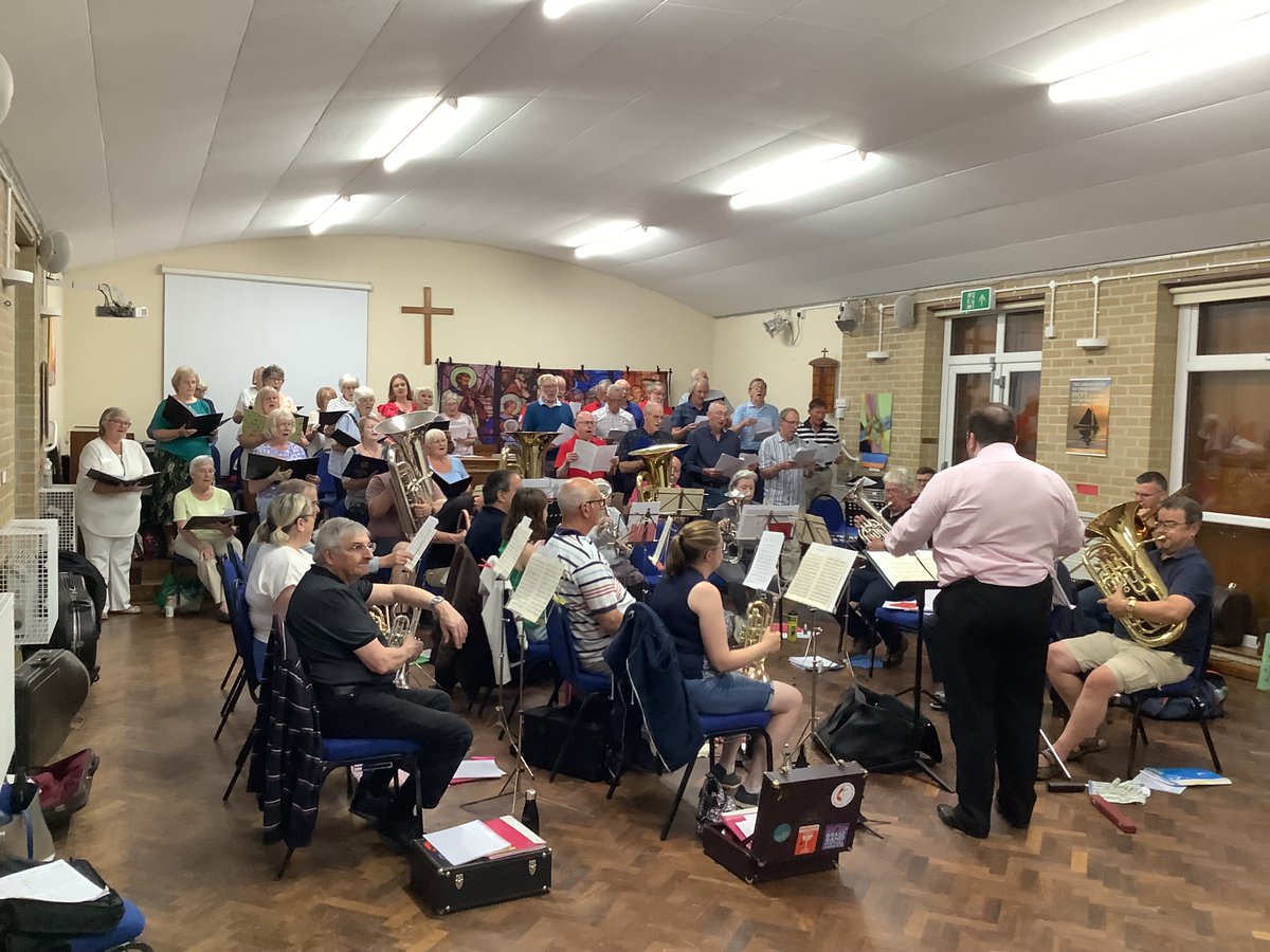 Joint rehearsal as we prepare for our 3 in Harmony Jubilee Concert