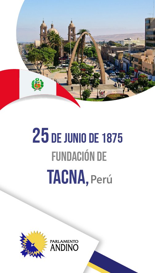 Parlandino's tweet photo. #Hoy - El Parlamento Andino se une a la celebración por los 147 años de la fundación de #Tacna, #Perú, reconociendo su importancia histórica y cultural. Uno de los principales atractivos turísticos se encuentran los petroglifos de #Miculla, uno de los complejos arqueológicos https://t.co/fS4q1KxUJH