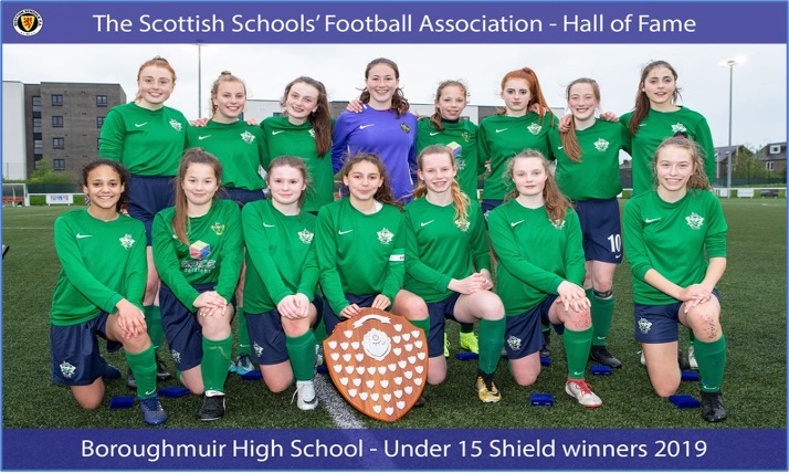 johnmhamilton's tweet photo. Fantastic to see the girls win the Senior Shield. @Emily15hamilton was lucky to play in an awesome squad. In 5 years, reached 5 finals won 4 of them. 32 games, 23 clean sheets, 12 goals conceded. Sadly last time she and many others will play for the @BoroughmuirPE  school team. https://t.co/hcOpESOsFt