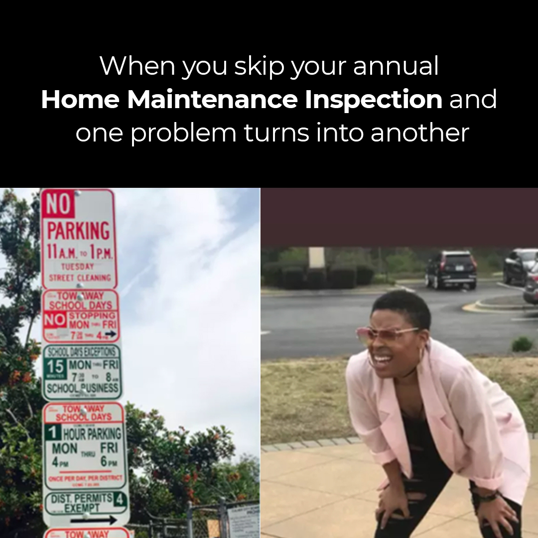 Want to avoid costly repairs in your home? We recommend our annual Home Maintenance Inspection service so you can identify small issues now and save later.

#funny #memes #win #home #inspection #maintenance #house #homeowner #homeownership