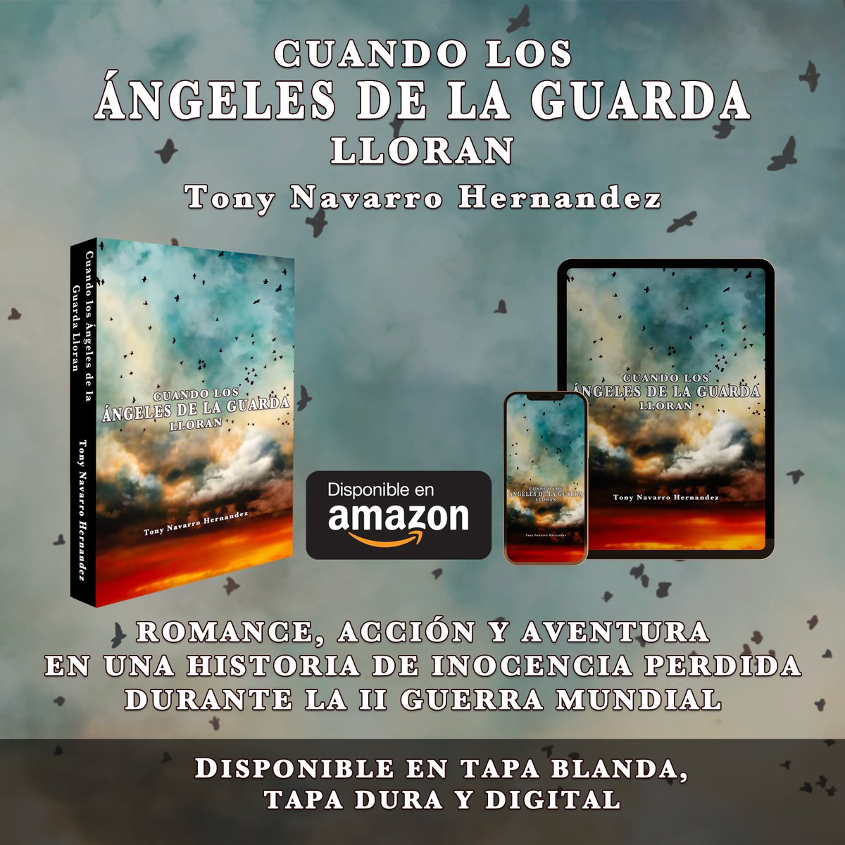 Ya disponible el libro de #TonyNavarroHernandez titulado “Cuando los Ángeles de la Guarda Lloran” 

Lo podéis conseguir por Amazon en Tapa blanda, Tapa dura y Digital.
Enlace : amzn.to/3OqoeAG