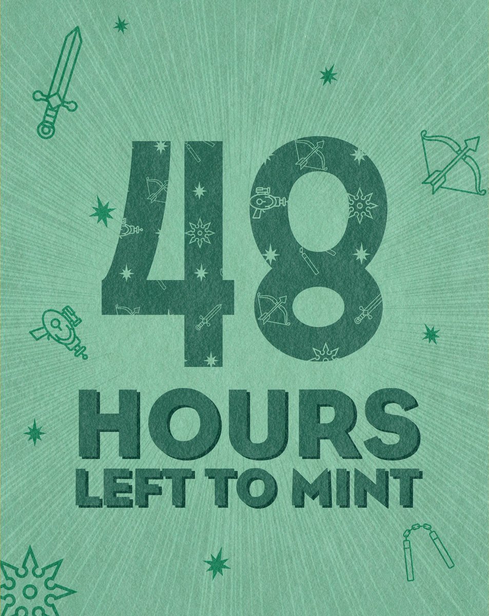 ✨ ALERT ✨ 

Just over 48 hours remaining to mint! We can’t wait for everyone to see what we’ve worked so hard on! 

Mint here 👇

womenandweapons.io/pages/season-t…